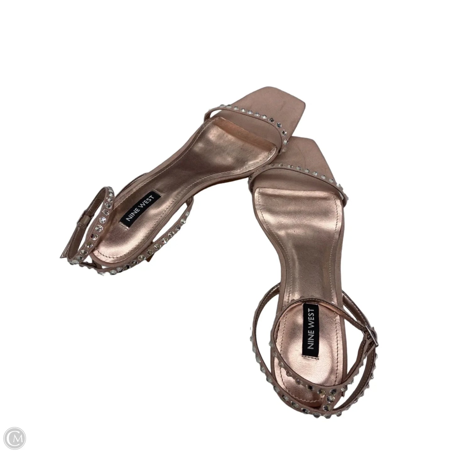 Sandals Heels Kitten By Nine West In Pink, Size: 8.5