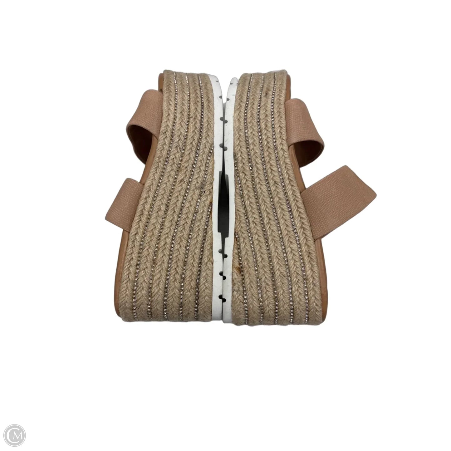Sandals Heels Wedge By Gianni Bini In Tan, Size: 7