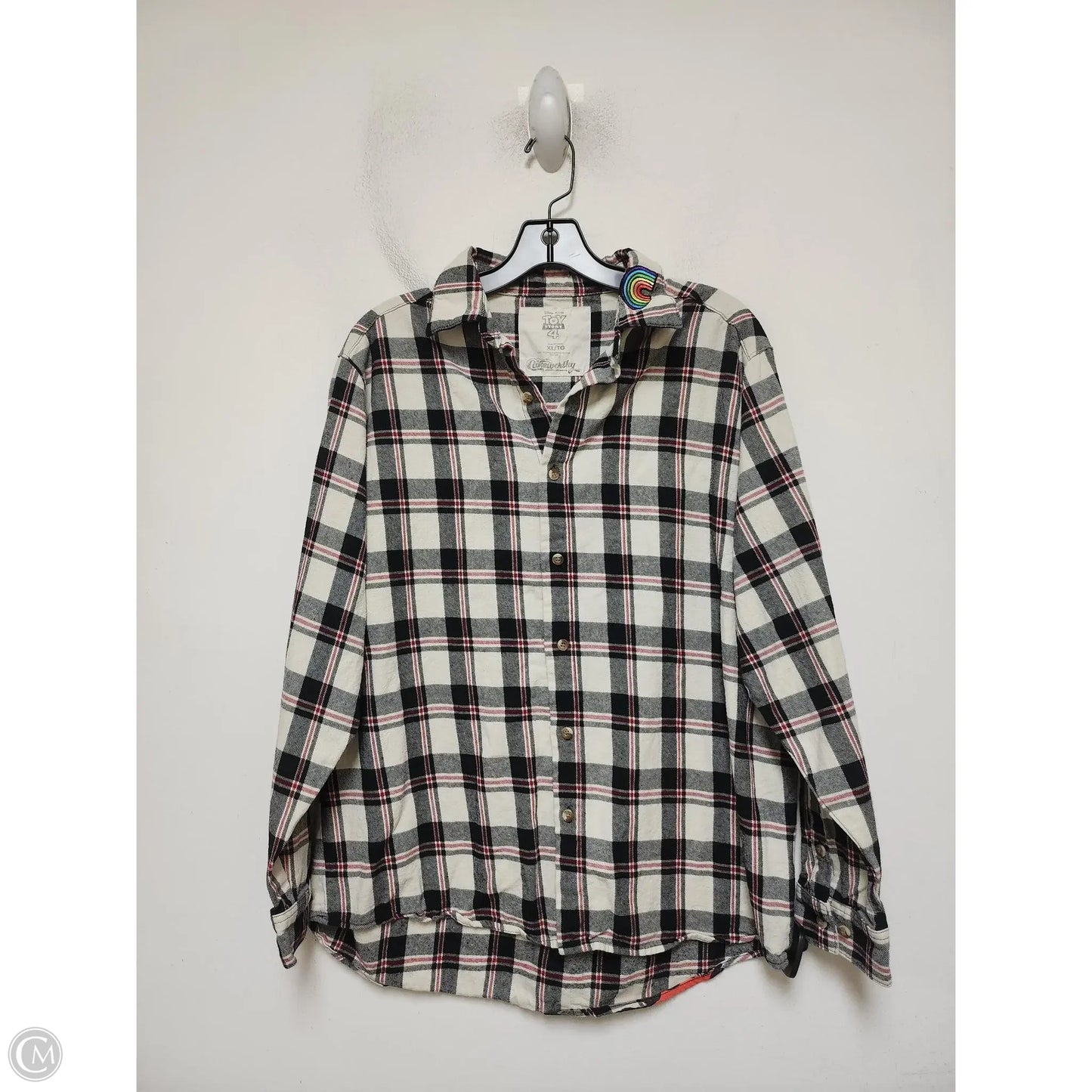 Top Long Sleeve By Disney Store In Plaid Pattern, Size: Xl