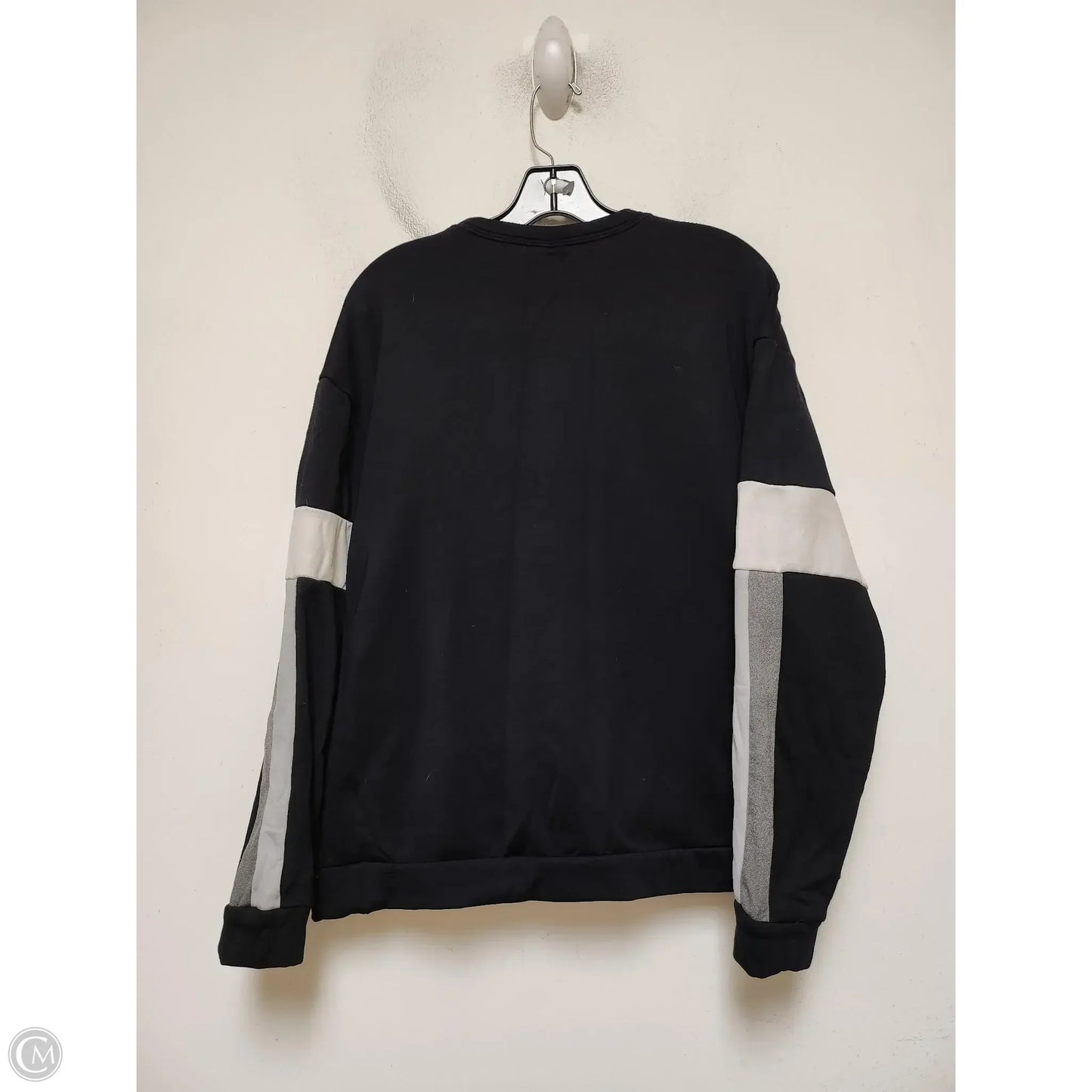 Sweatshirt Crewneck By Nike In Black & Grey, Size: M
