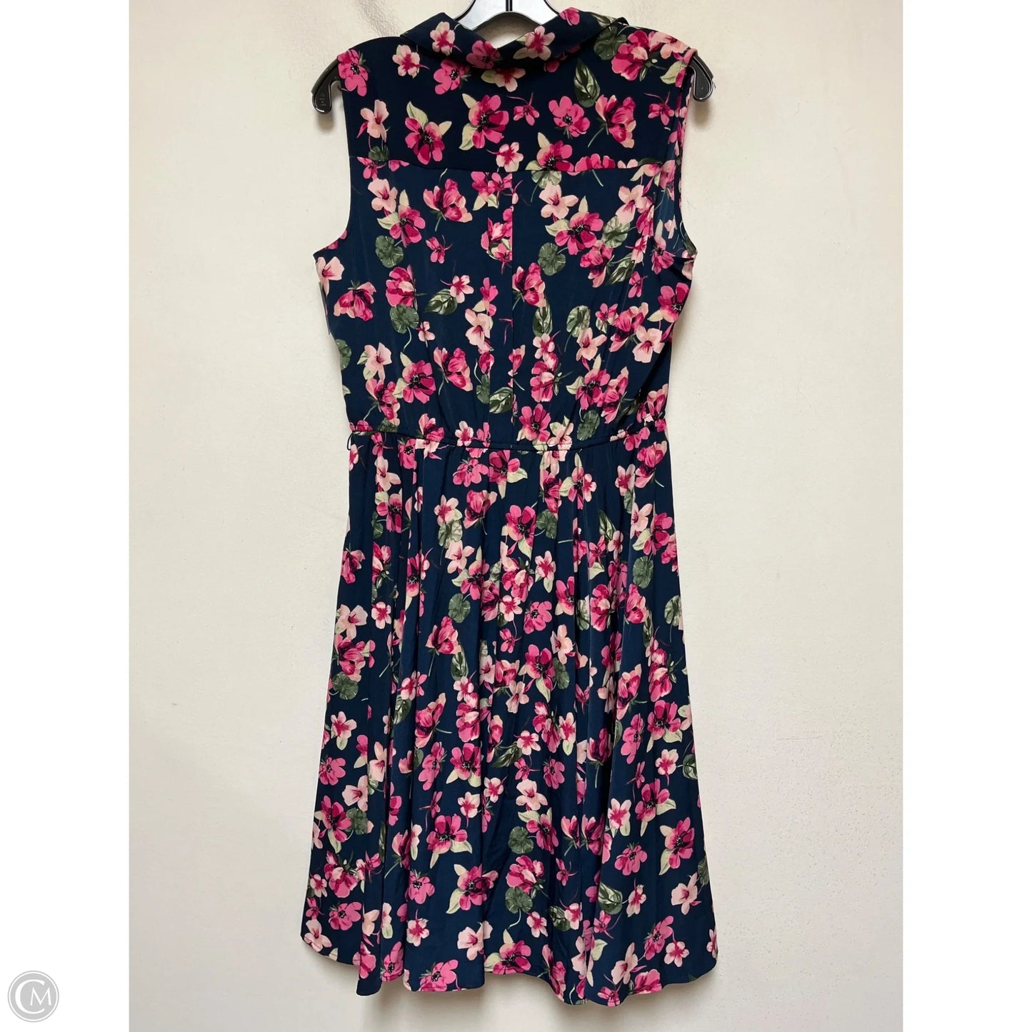 Dress Casual Midi By Charter Club In Floral Print, Size: L