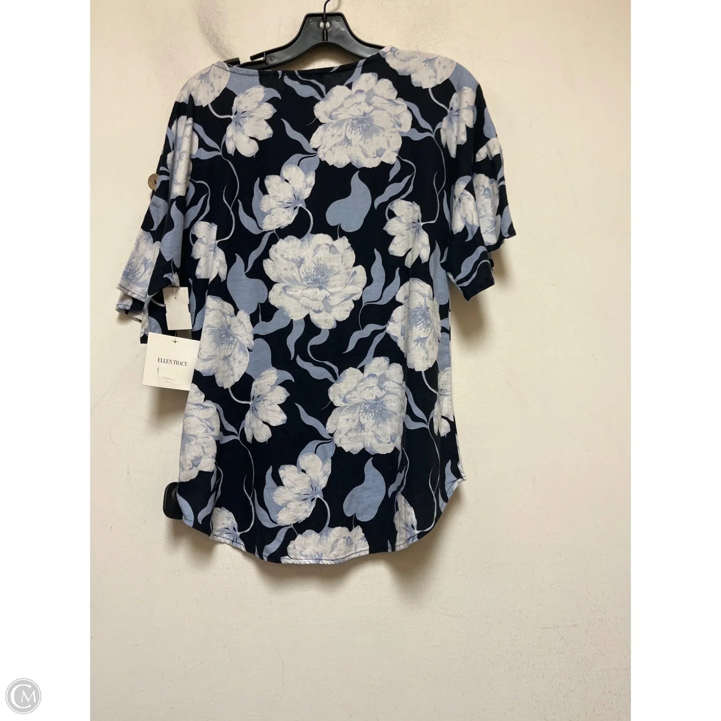 Top Short Sleeve By Ellen Tracy In Floral Print, Size: S