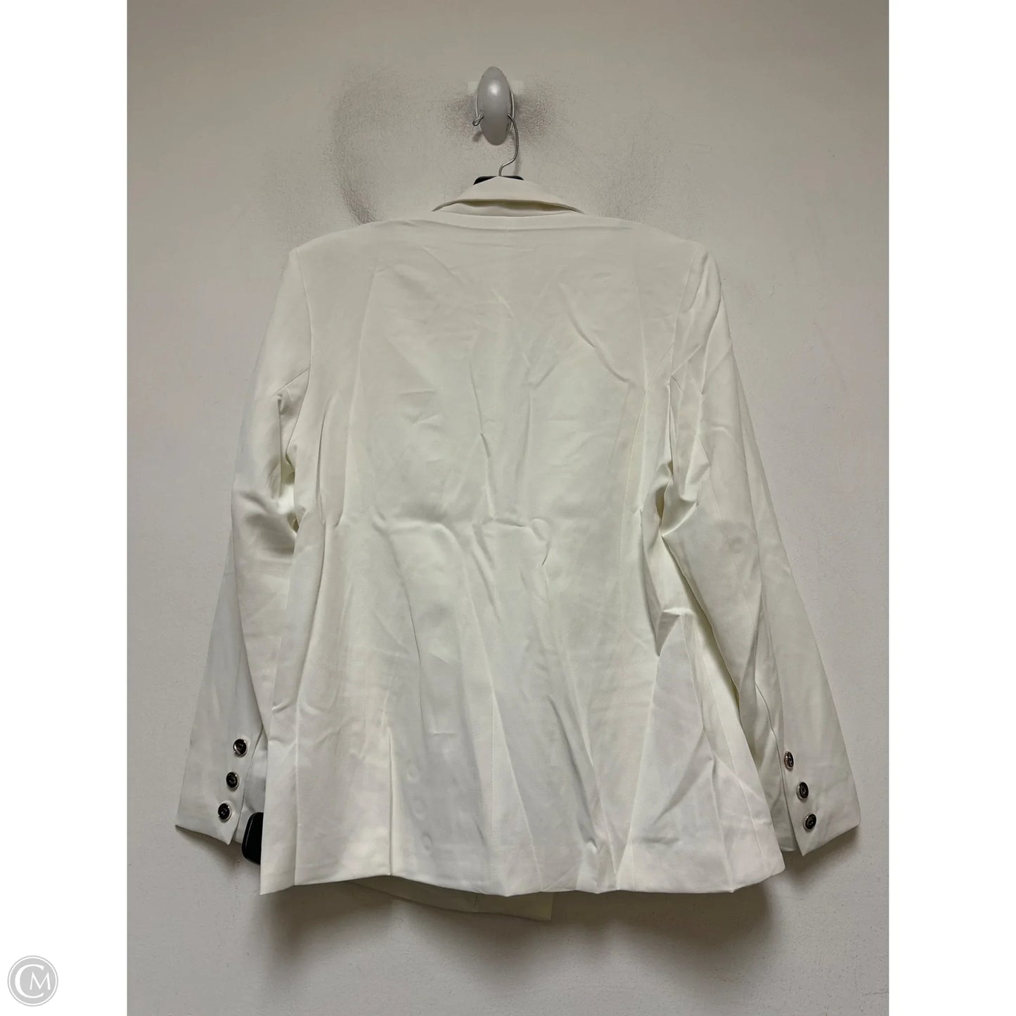 Blazer By Clothes Mentor In White, Size: M