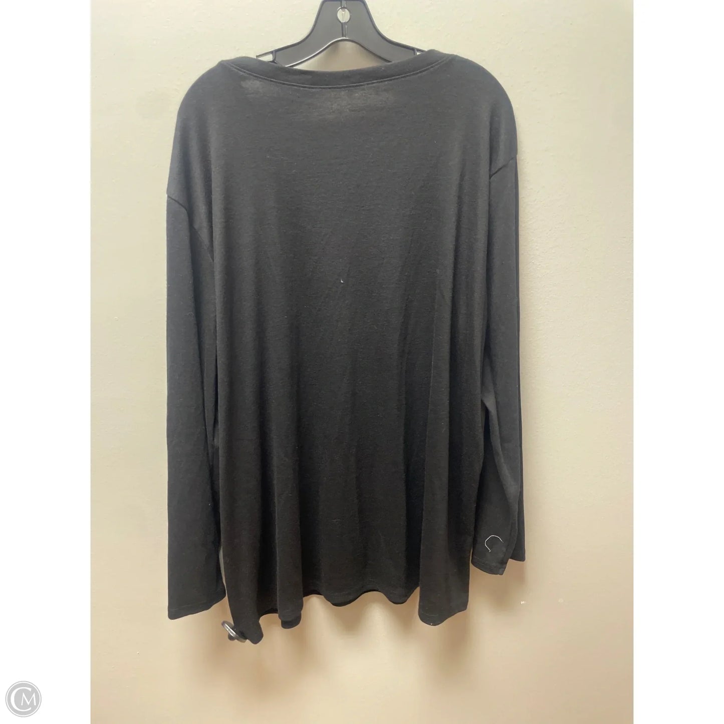Top Long Sleeve Basic By Clothes Mentor In Black, Size: 3x