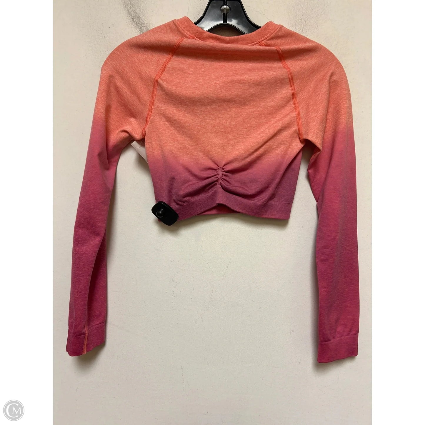 Athletic Top Long Sleeve Crewneck By Gym Shark In Ombre Print, Size: S