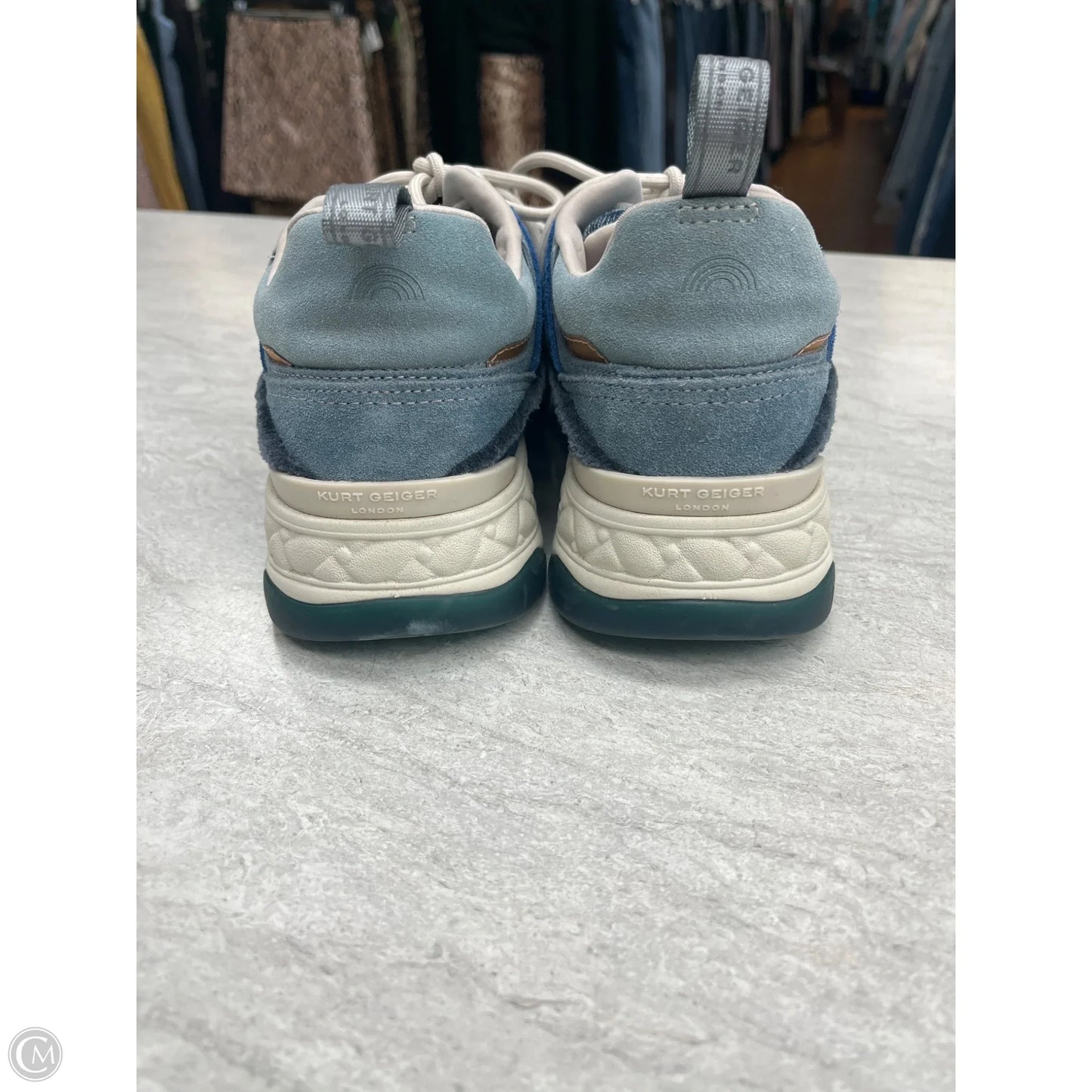 Shoes Designer By Kurt Geiger In Blue Denim, Size: 10