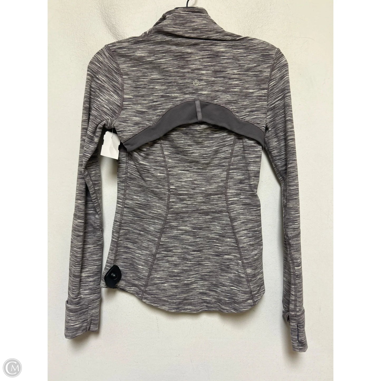 Athletic Jacket By Lululemon In Grey & Purple, Size: S