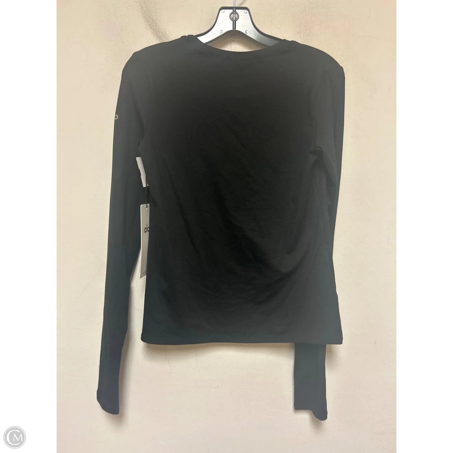 Athletic Top Long Sleeve Crewneck By Alo In Black, Size: S
