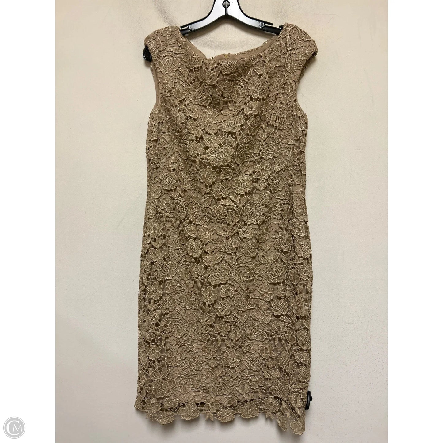 Dress Party Short By Lauren By Ralph Lauren In Gold, Size: Xl
