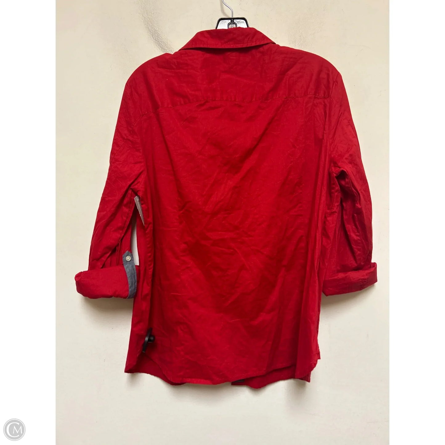 Top Long Sleeve By Tommy Hilfiger In Red, Size: Xl