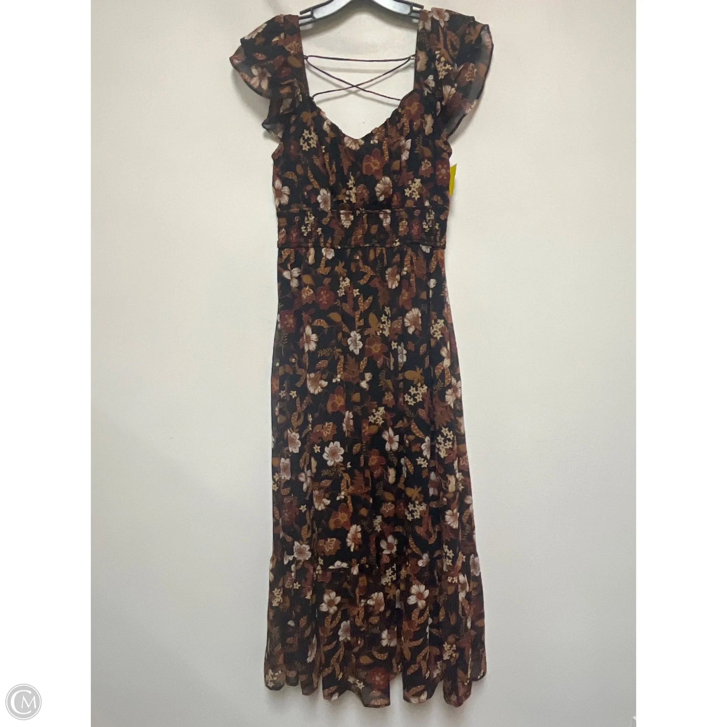 Dress Casual Midi By Blu Pepper In Floral Print, Size: M