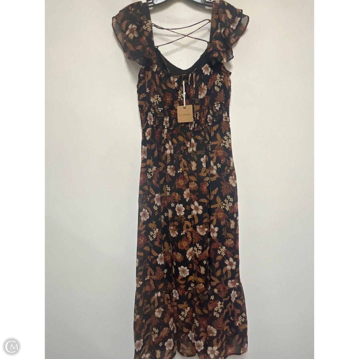 Dress Casual Midi By Blu Pepper In Floral Print, Size: M