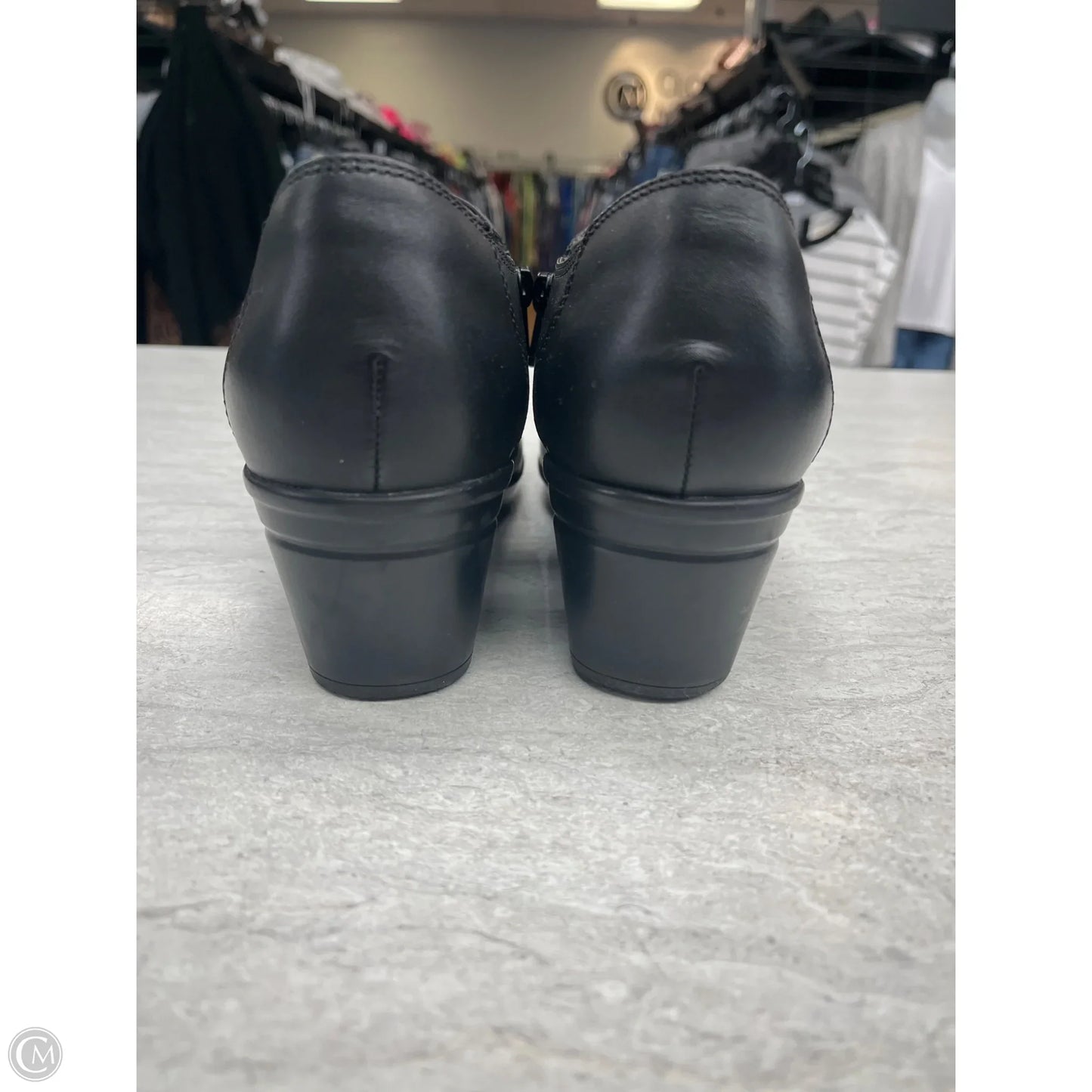 Boots Ankle Heels By Clarks In Black, Size: 9.5