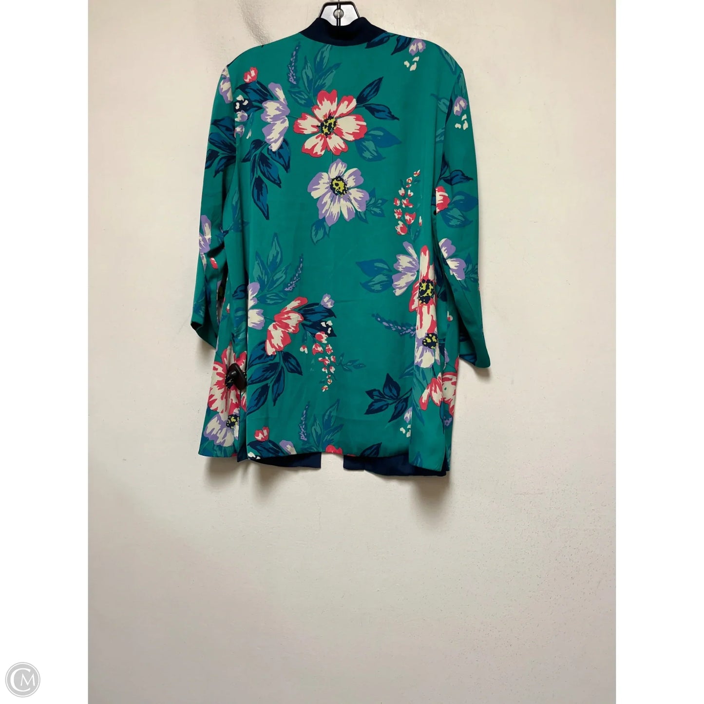 Cardigan By Clothes Mentor In Blue & Green, Size: L