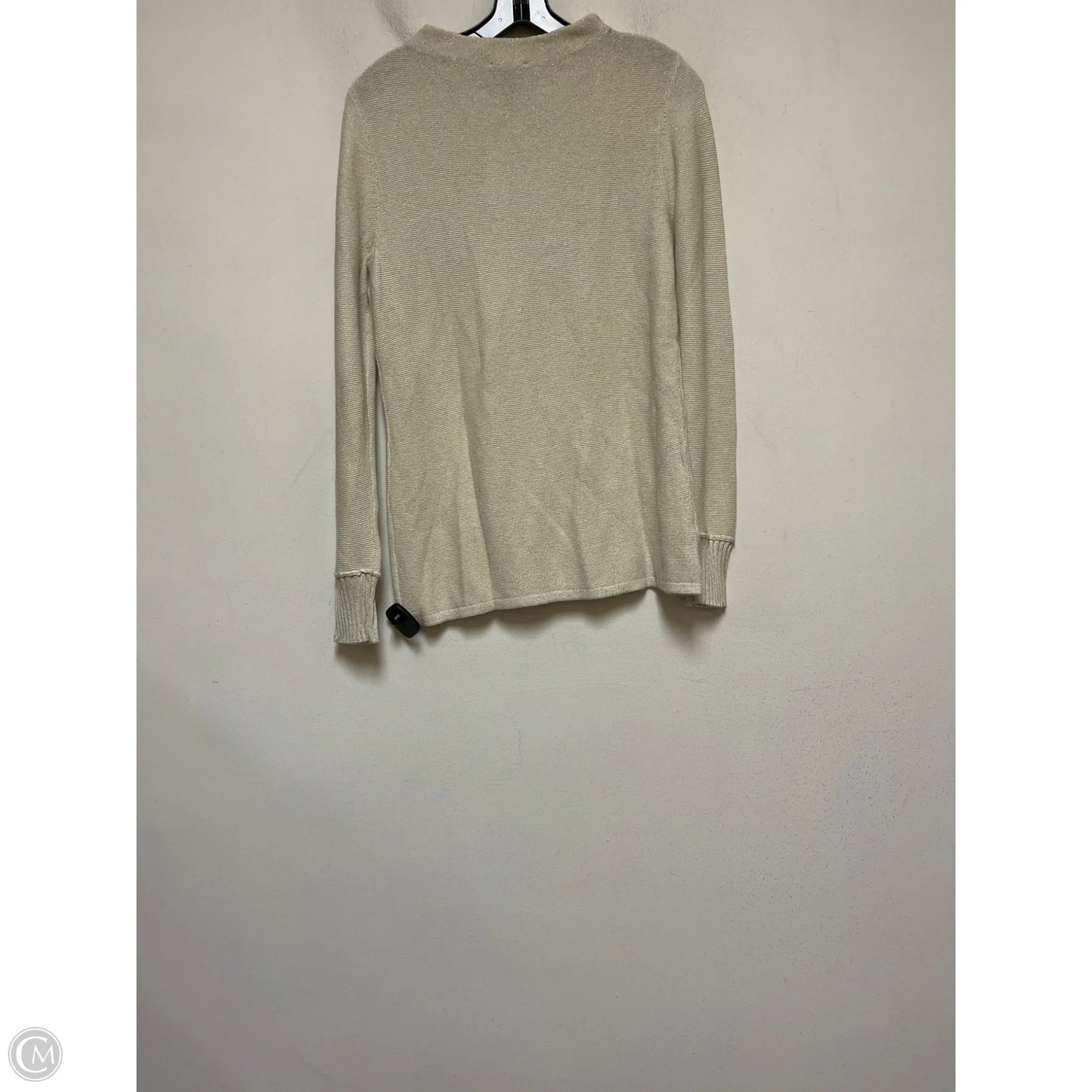 Top Long Sleeve By Ann Taylor In Cream, Size: S