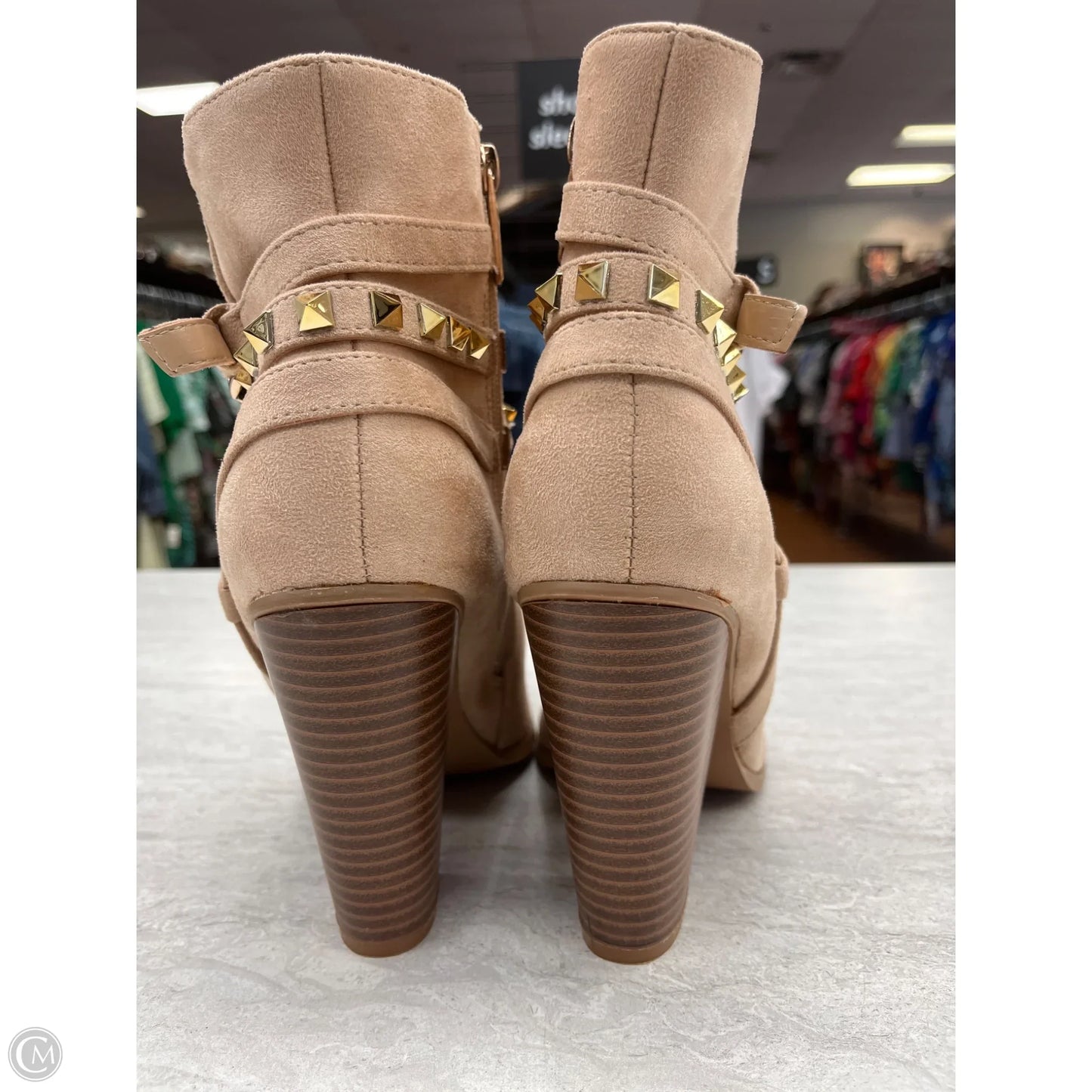 Boots Ankle Heels By Cape Robbin In Tan, Size: 10