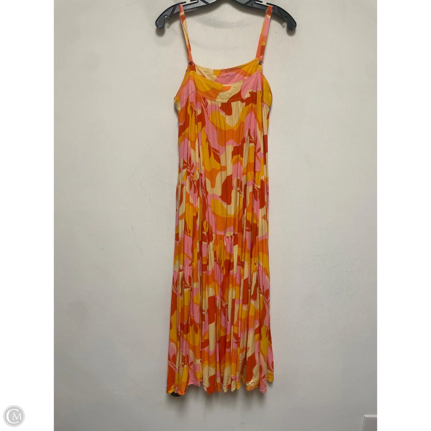 Dress Casual Maxi By Abel The Label In Orange & Yellow, Size: L