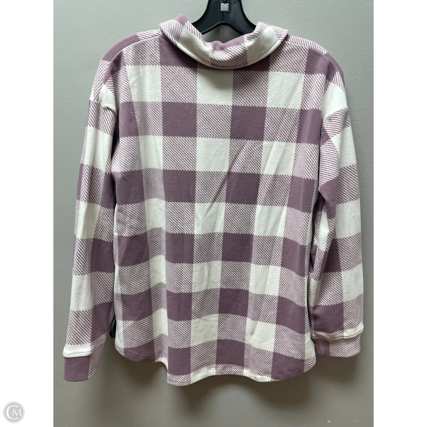 Jacket Shirt By Cuddl Duds In Plaid Pattern, Size: S