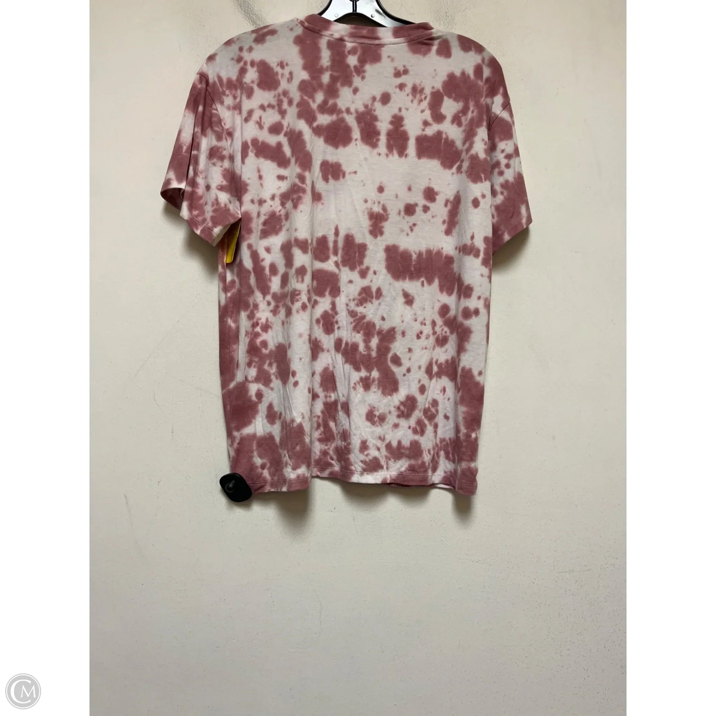 Top Short Sleeve Basic By C And C In Tie Dye Print, Size: L