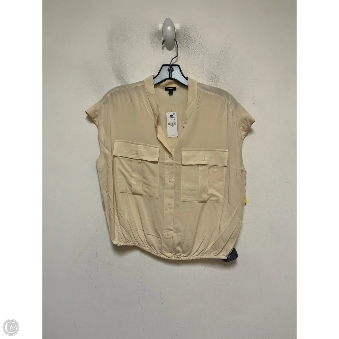 Top Sleeveless By Express In Cream, Size: Xs