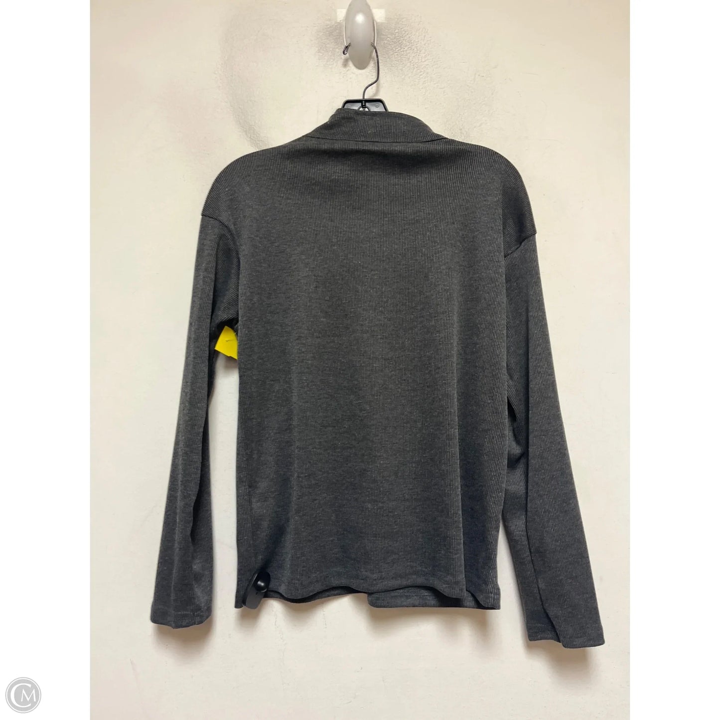 Top Long Sleeve Basic By Clothes Mentor In Grey & Red, Size: L