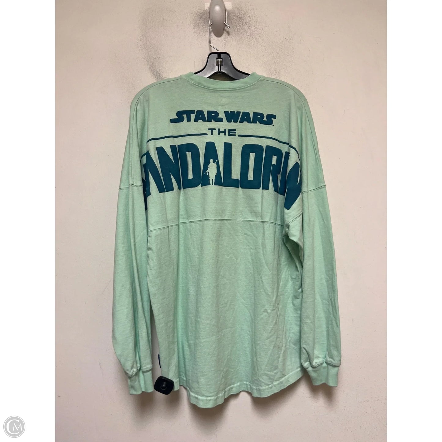 Top Long Sleeve By Disney In Green, Size: M