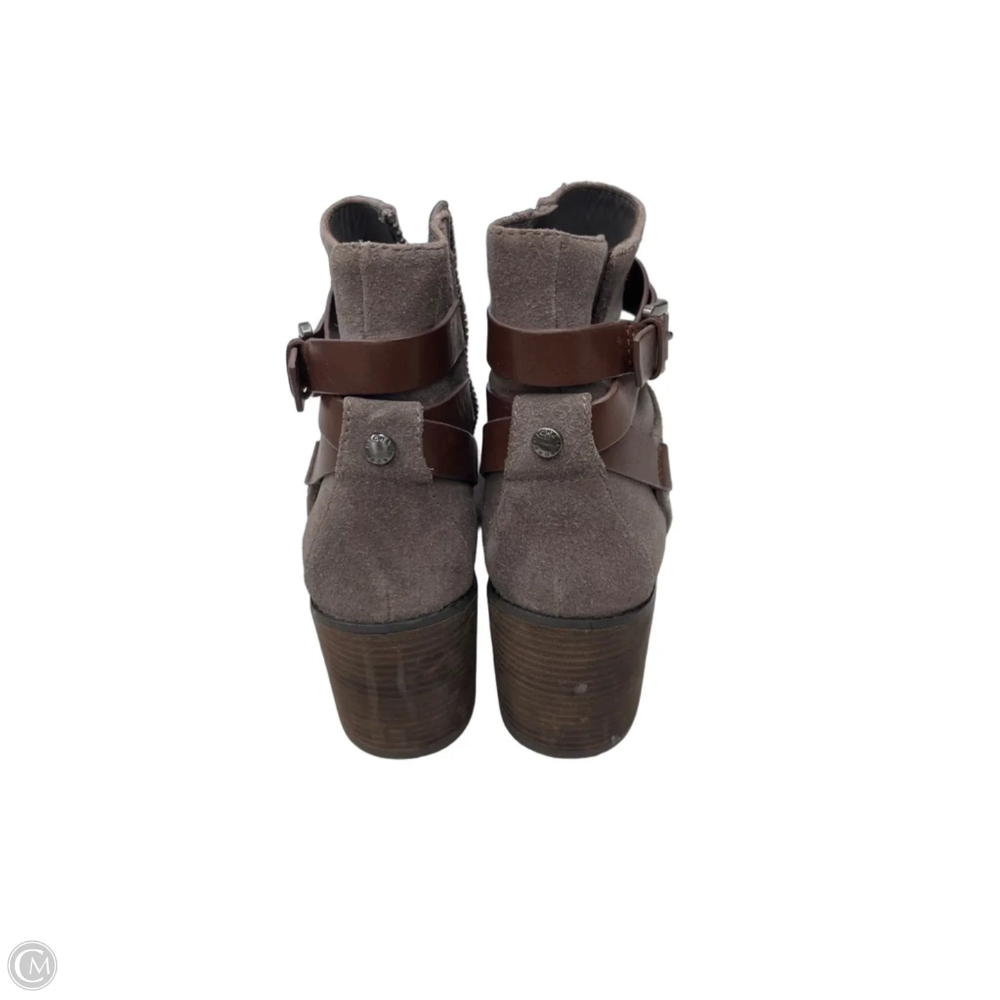 Boots Ankle Heels By Michael By Michael Kors In Brown & Grey, Size: 5