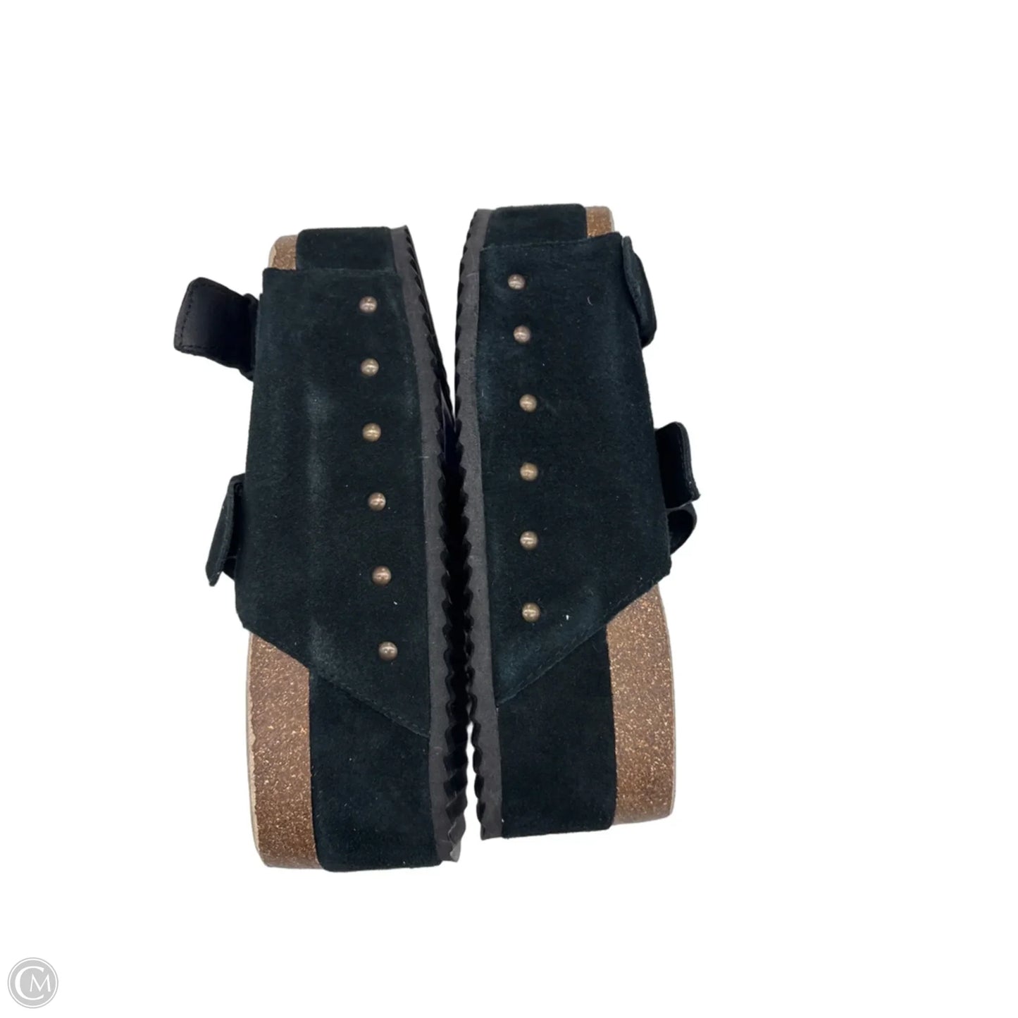 Sandals Heels Platform By Cushionaire In Black, Size: 9
