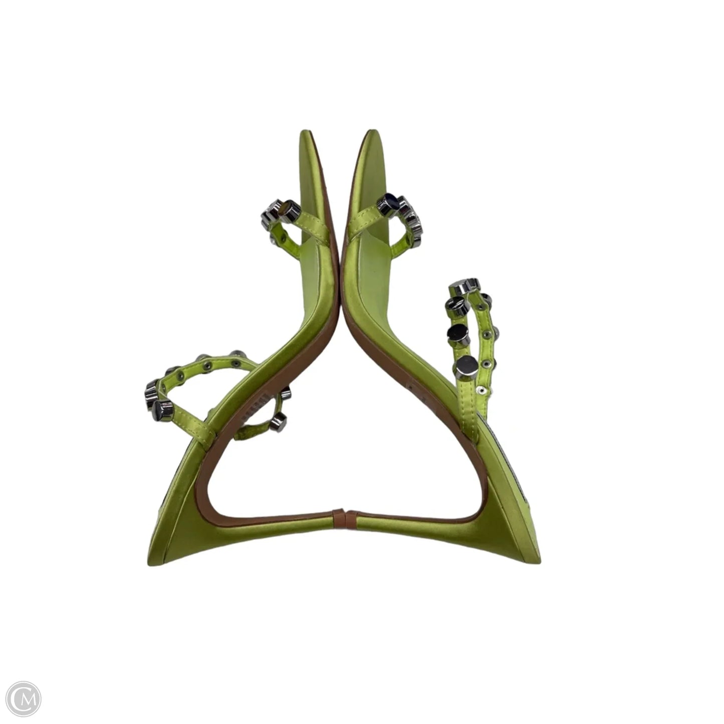 Sandals Heels Stiletto By Steve Madden In Green, Size: 8
