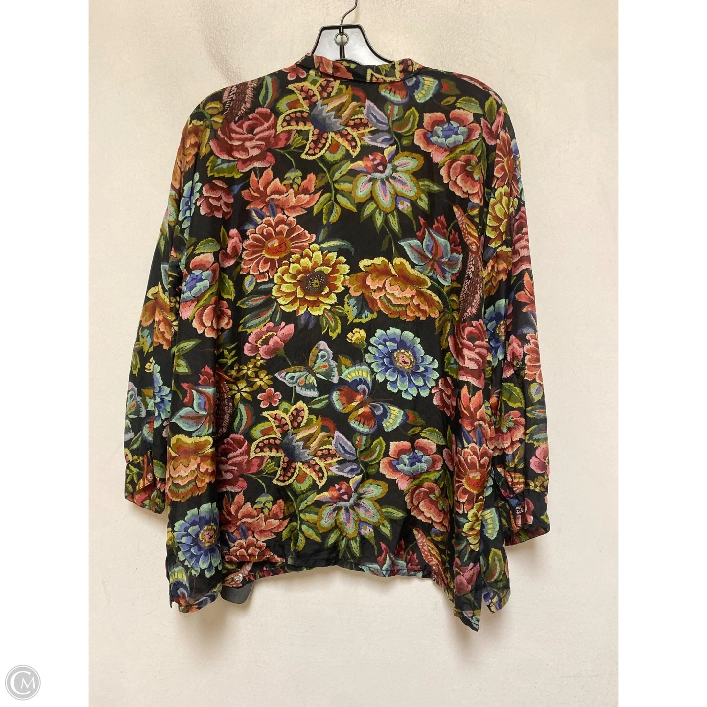Top Long Sleeve By Johnny Was In Floral Print, Size: Xs