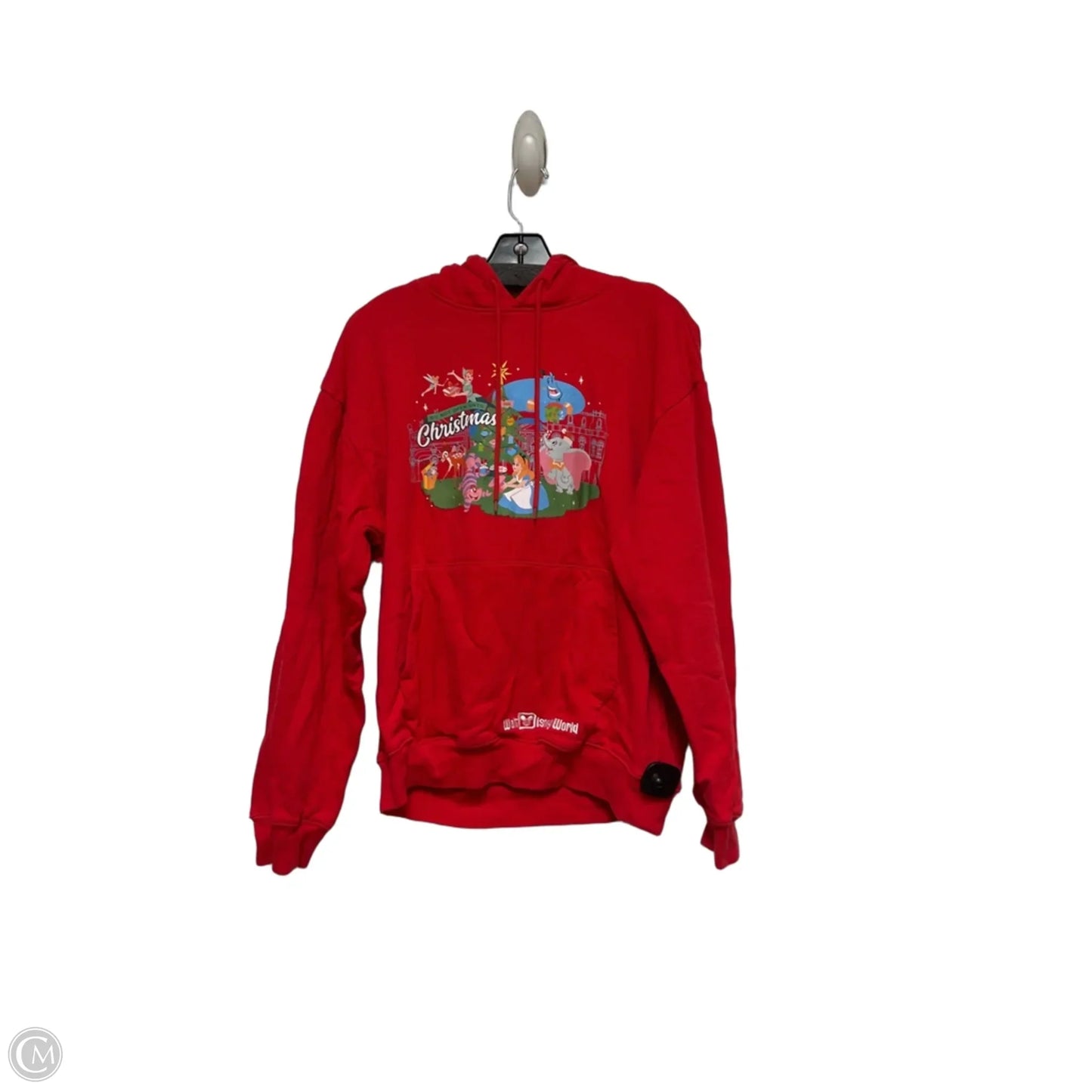 Sweatshirt Hoodie By Disney In Green & Red, Size: M