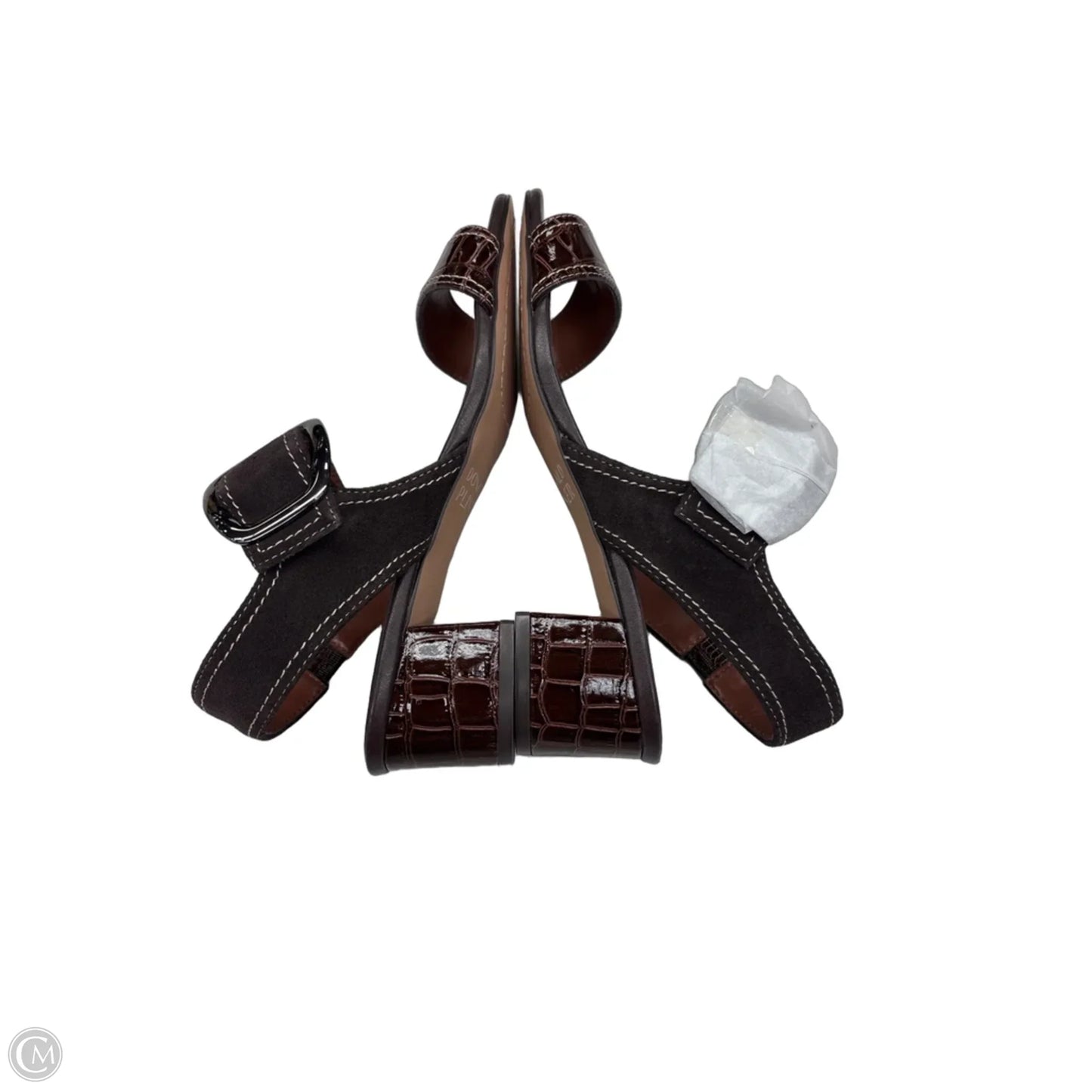 Sandals Heels Block By Donald Pliner In Brown, Size: 8