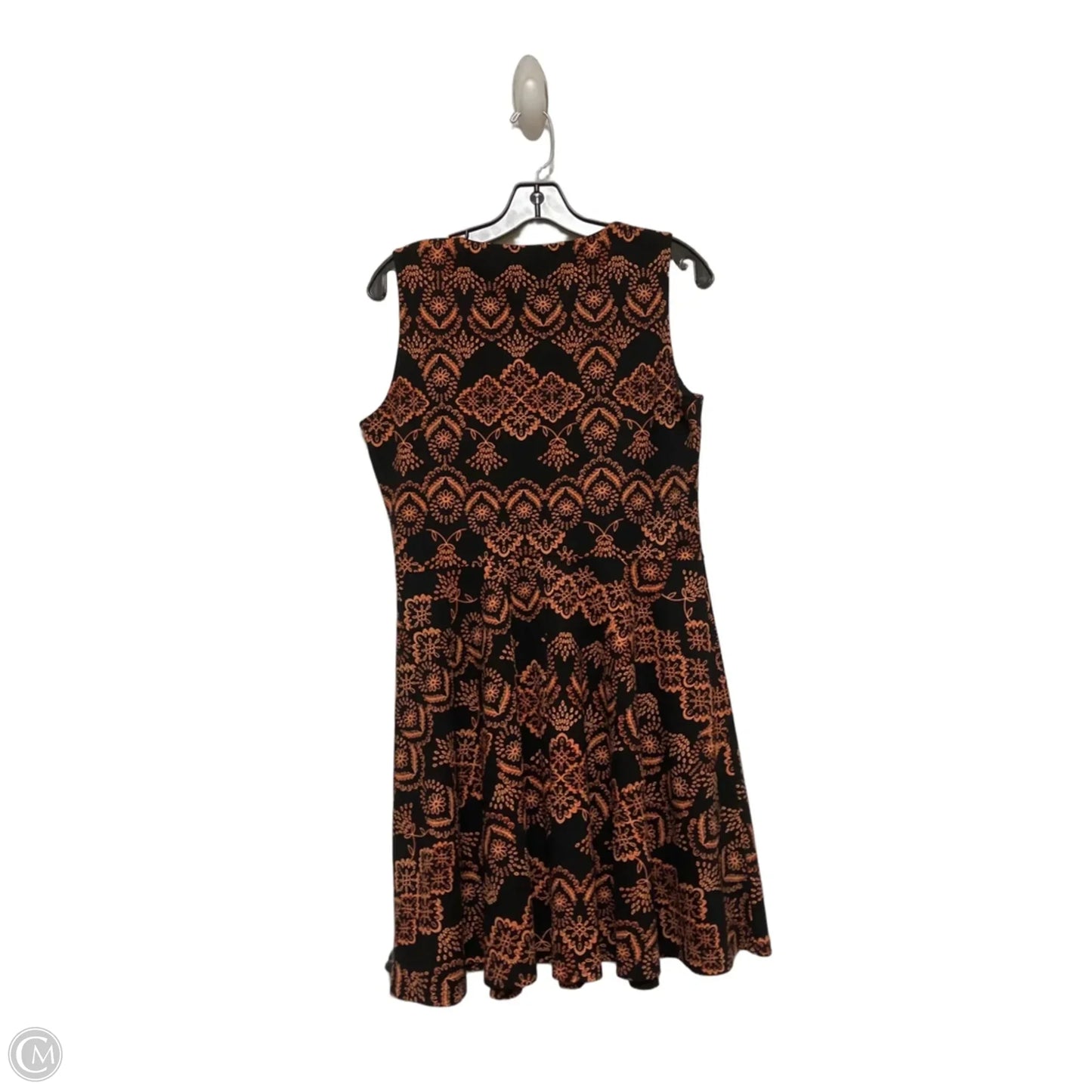 Dress Casual Short By Clothes Mentor In Black & Orange, Size: L