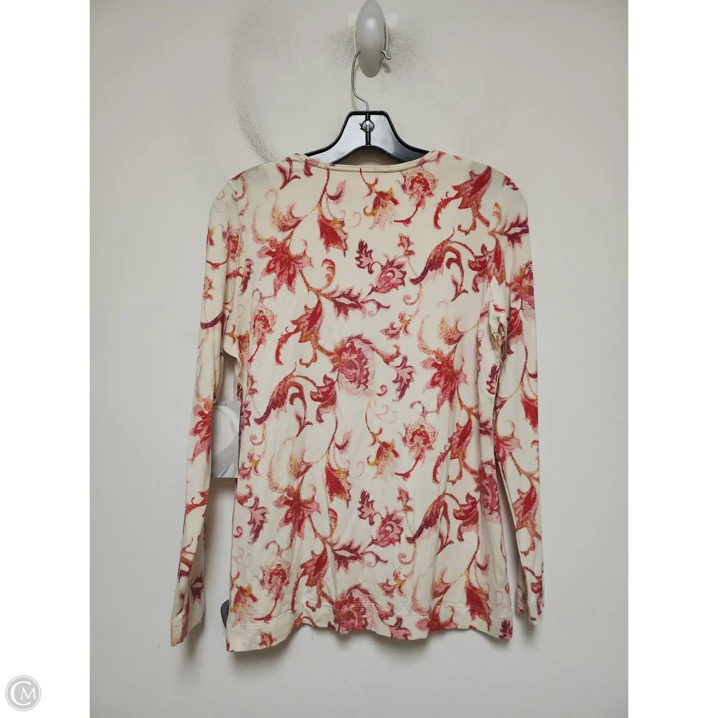 Top Long Sleeve Basic By Chicos In Floral Print, Size: S
