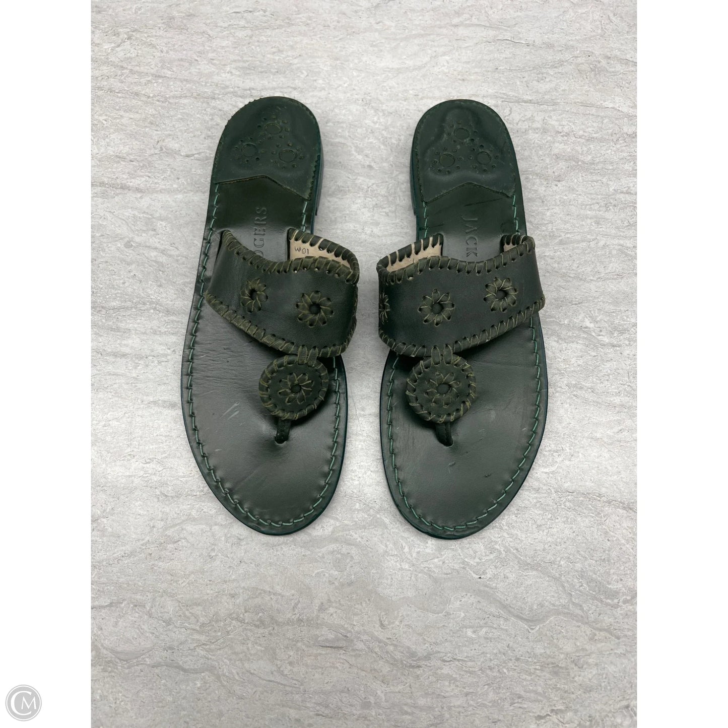 Sandals Flats By Jack Rogers In Green, Size: 10