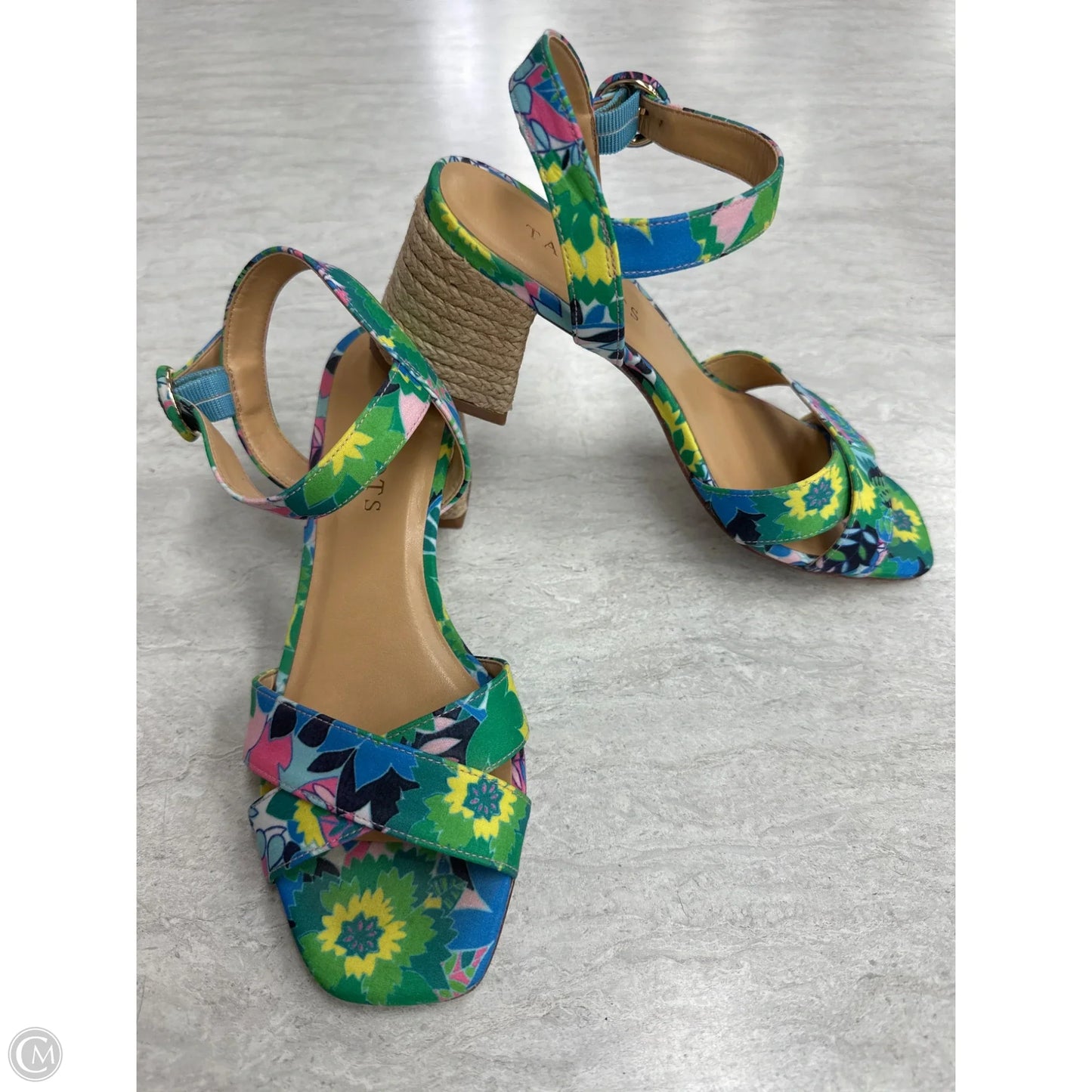 Sandals Heels Block By Talbots In Multi-colored, Size: 6