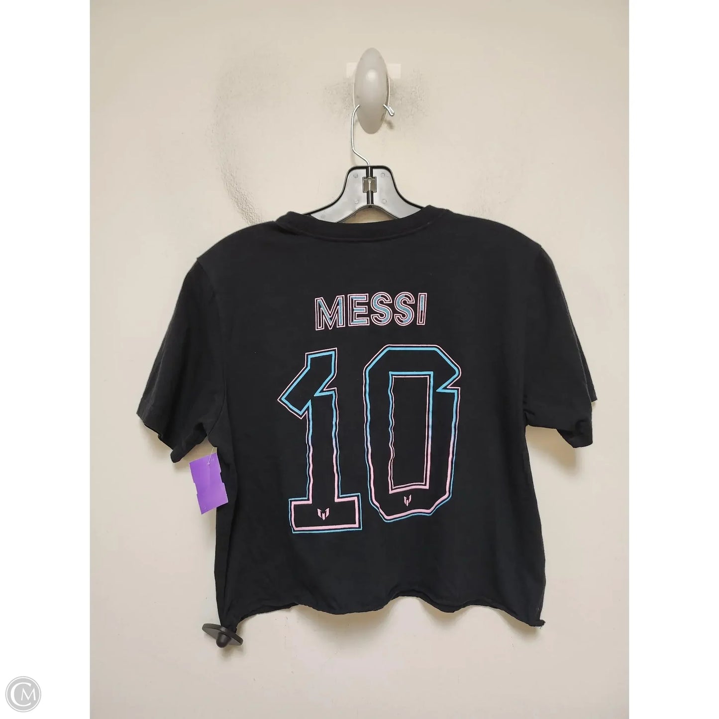 Athletic Top Short Sleeve By Adidas In Black, Size: Xl