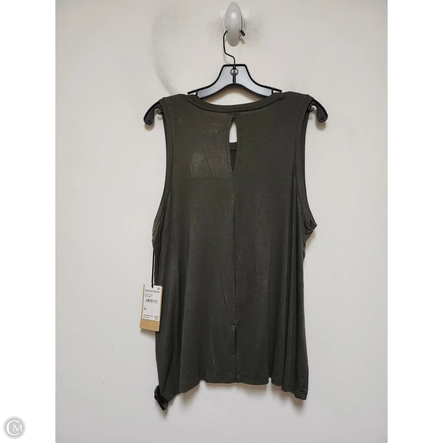 Top Sleeveless Basic By Halogen In Green, Size: L