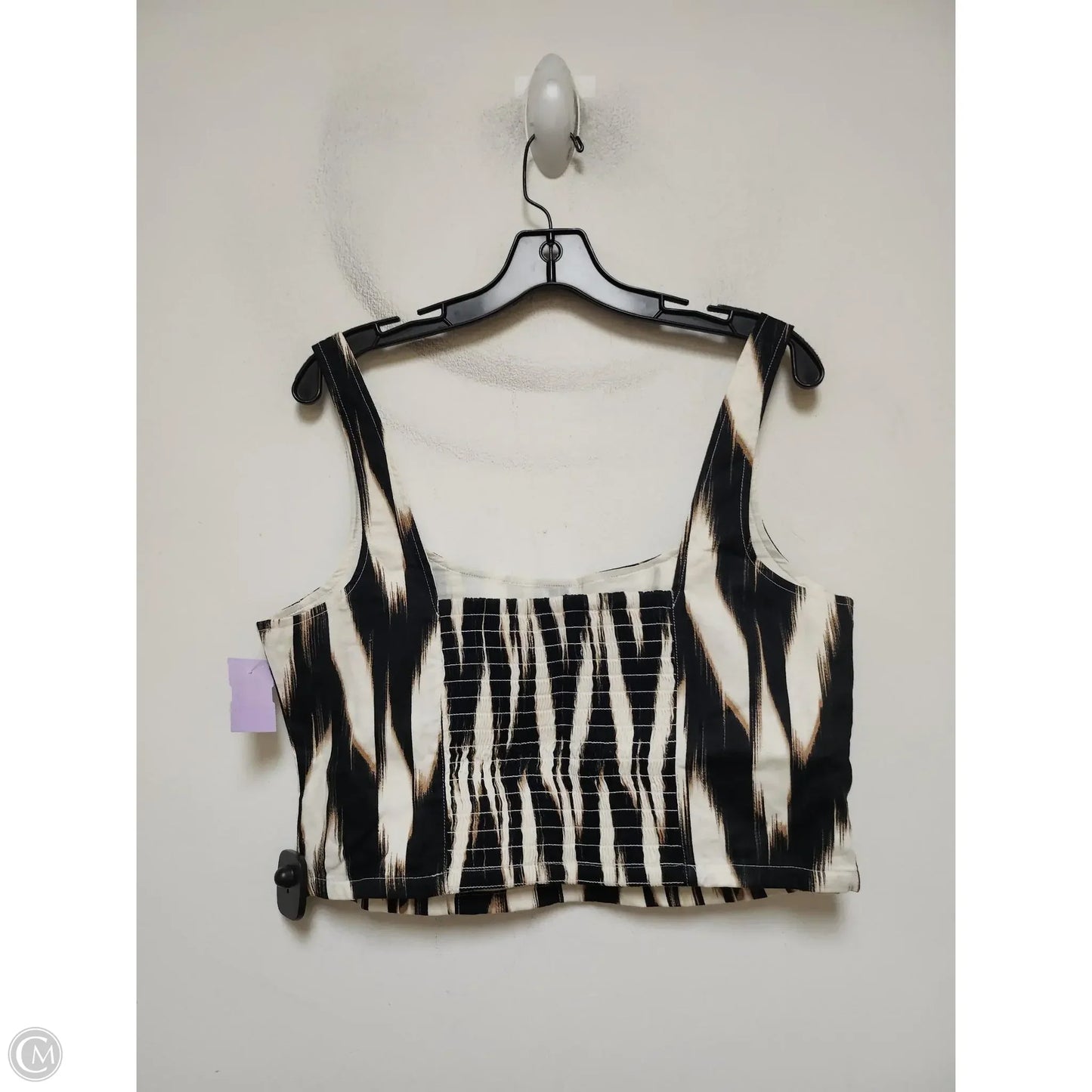 Top Sleeveless By Banana Republic In Black & Tan, Size: L