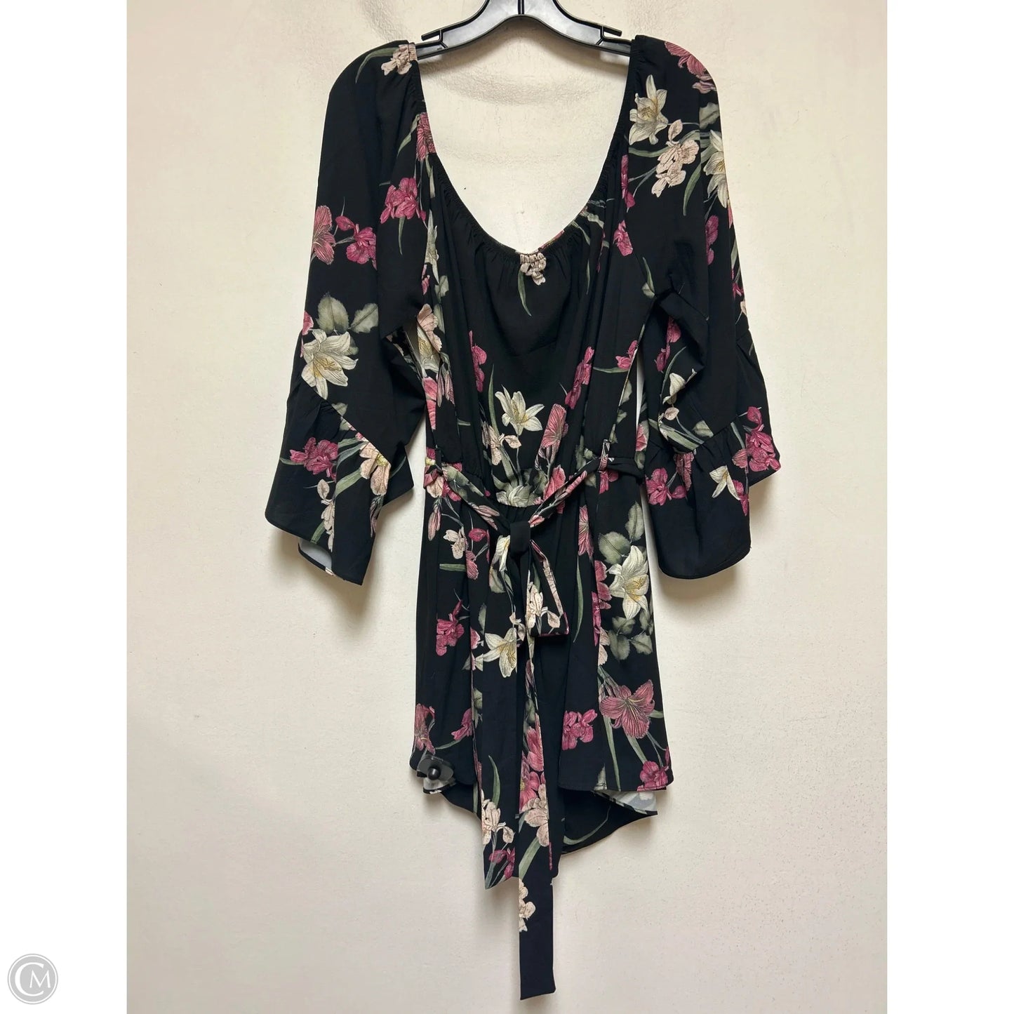 Romper By City Chic In Floral Print, Size: 2x