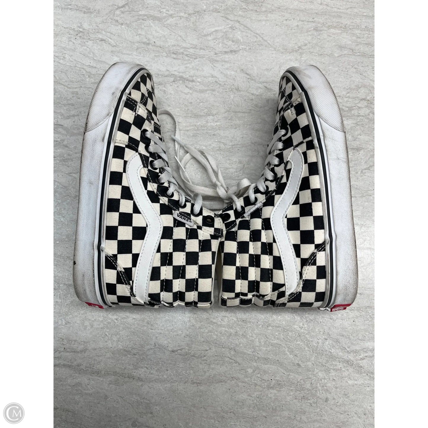 Shoes Sneakers By Vans In Black & White, Size: 6