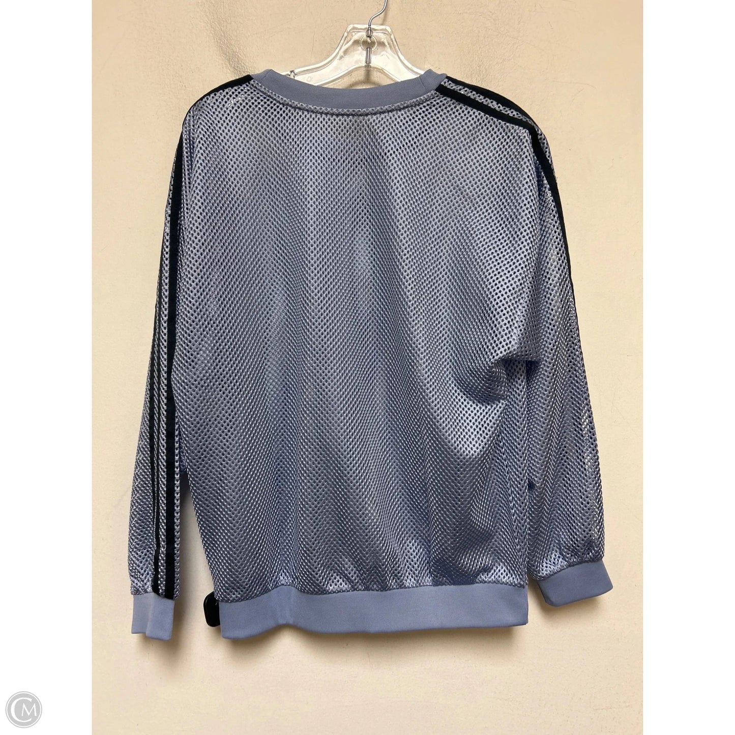 Athletic Top Long Sleeve Crewneck By Adidas In Blue, Size: M