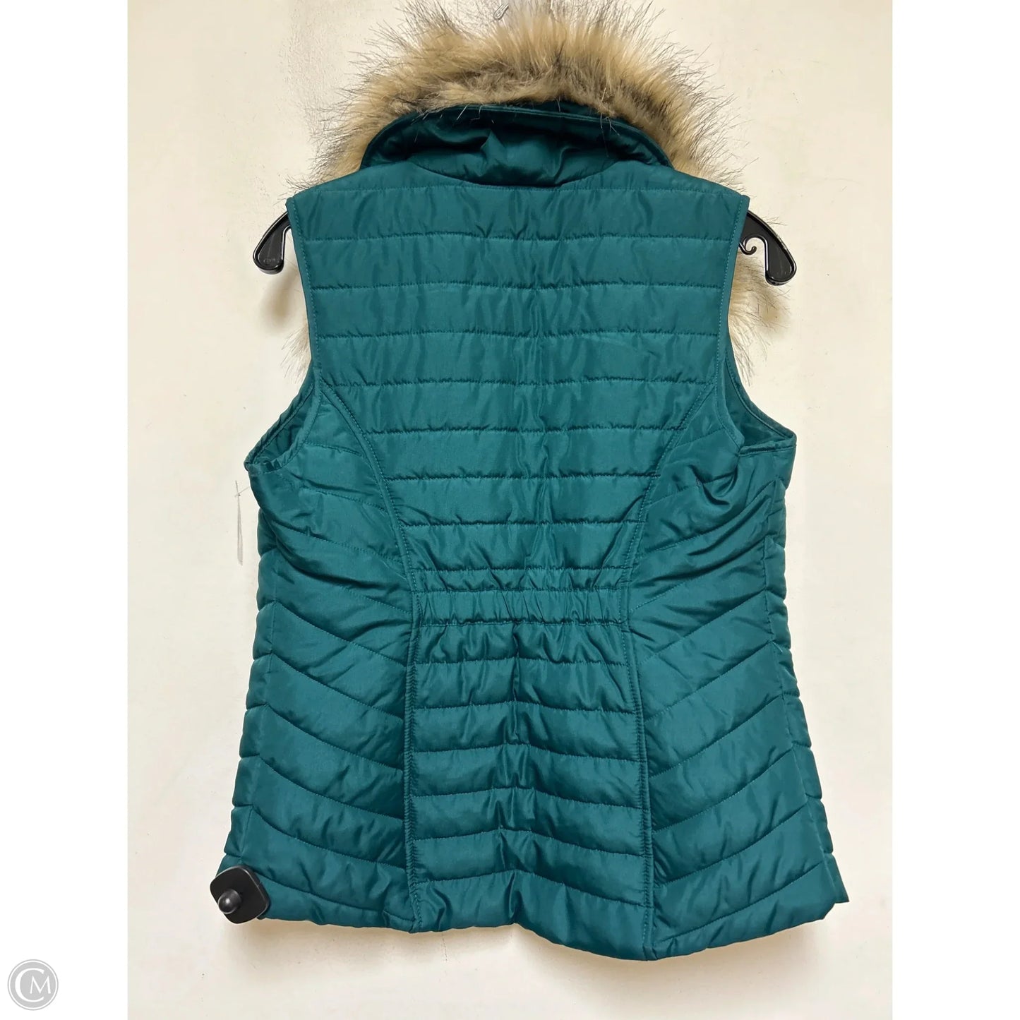 Vest Faux Fur & Sherpa By Chicos In Green, Size: S