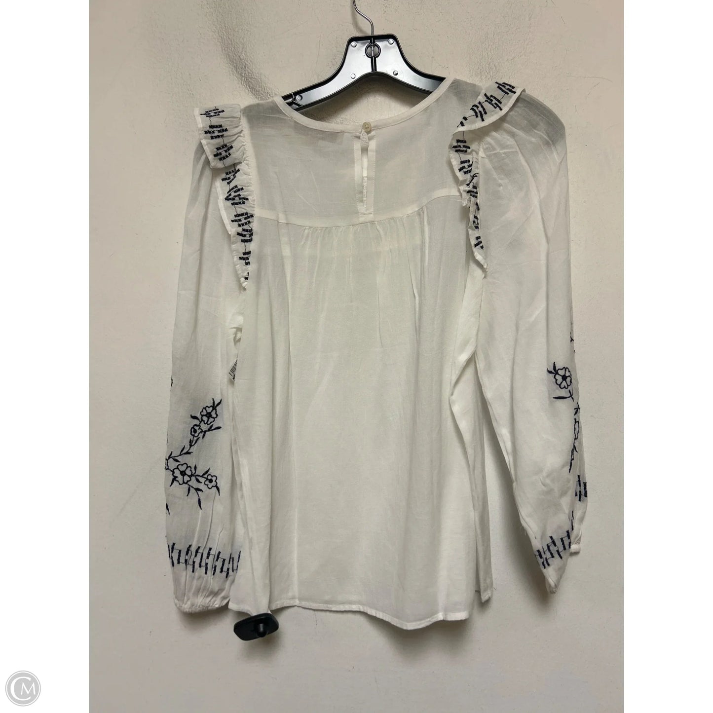 Top Long Sleeve By Loft In White, Size: Xs