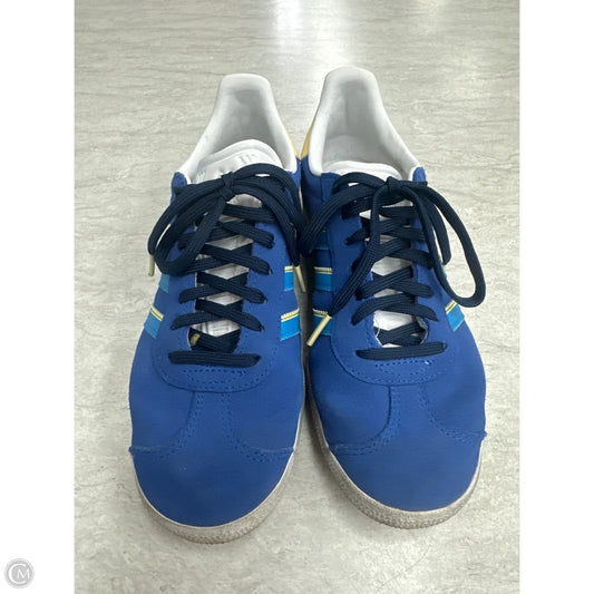 Shoes Sneakers By Adidas In Blue & Yellow, Size: 7
