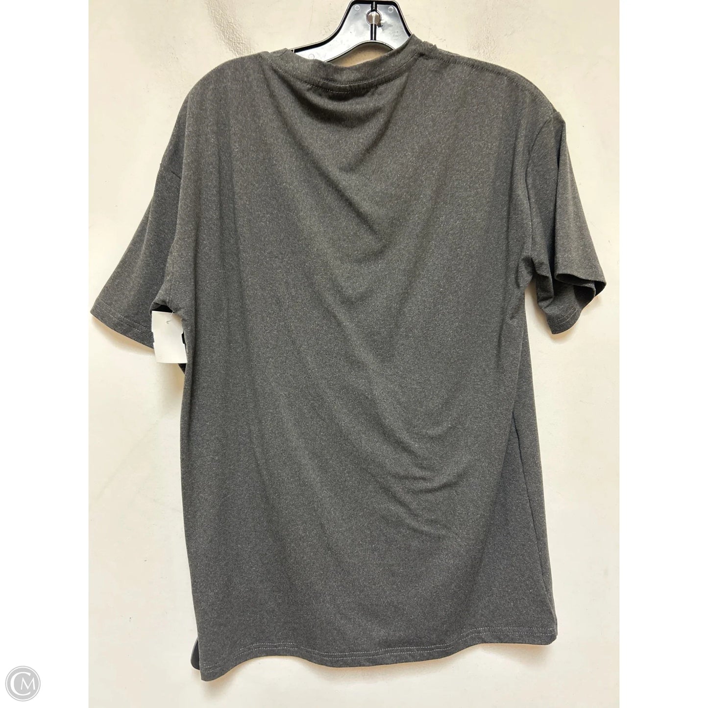 Top Short Sleeve Basic By Shein In Grey & Orange, Size: S