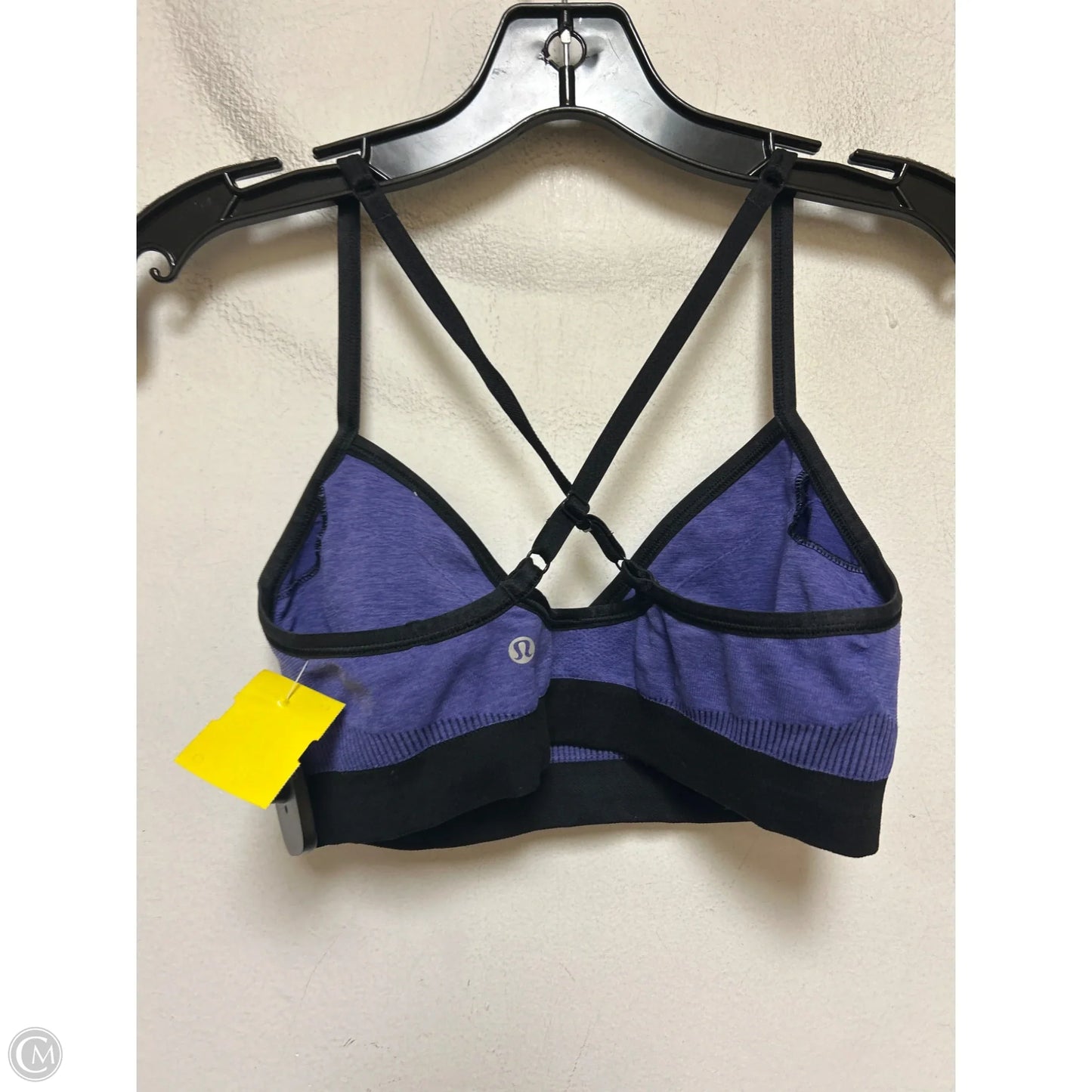 Athletic Bra By Lululemon In Black & Purple, Size: M