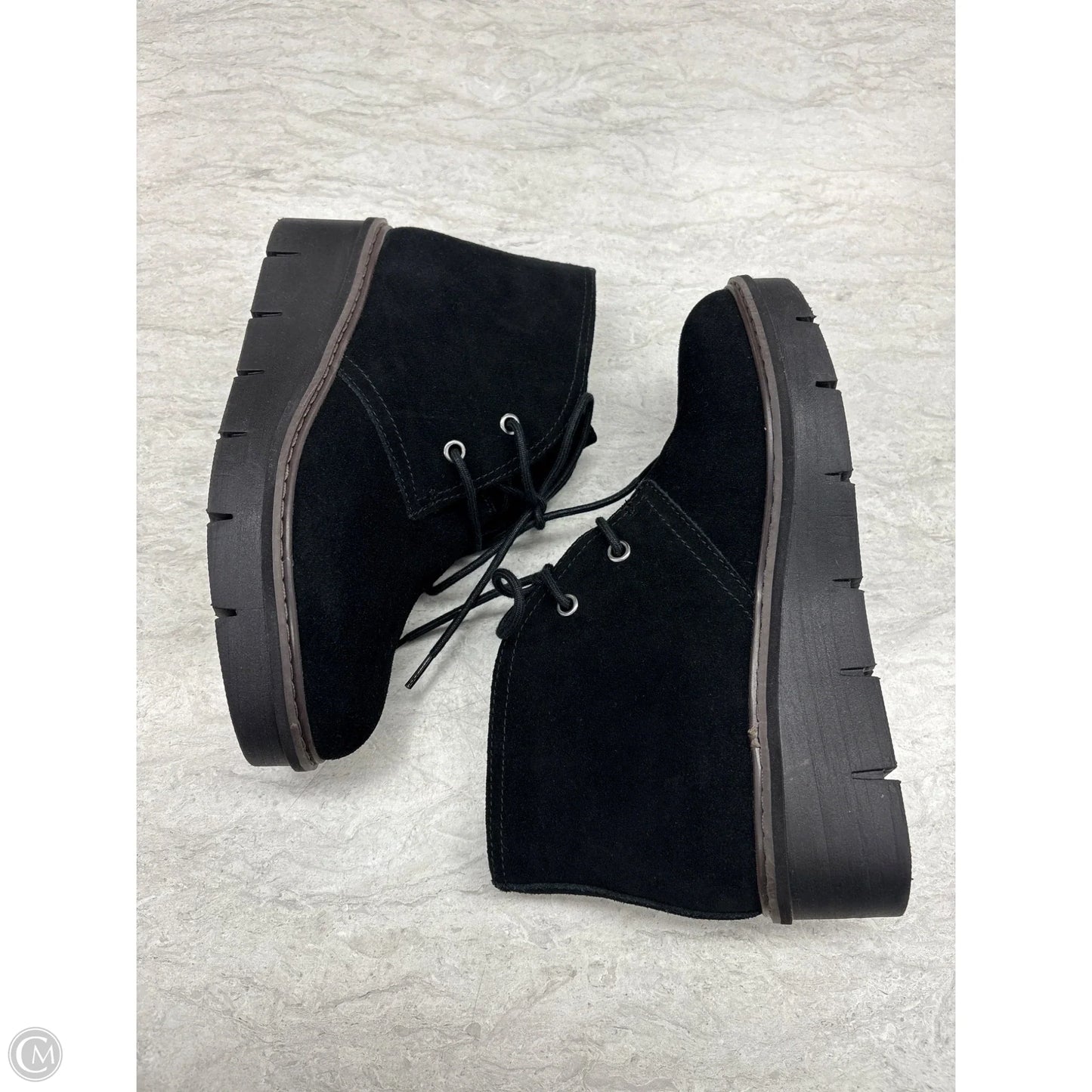 Boots Ankle Flats By Clarks In Black, Size: 6.5