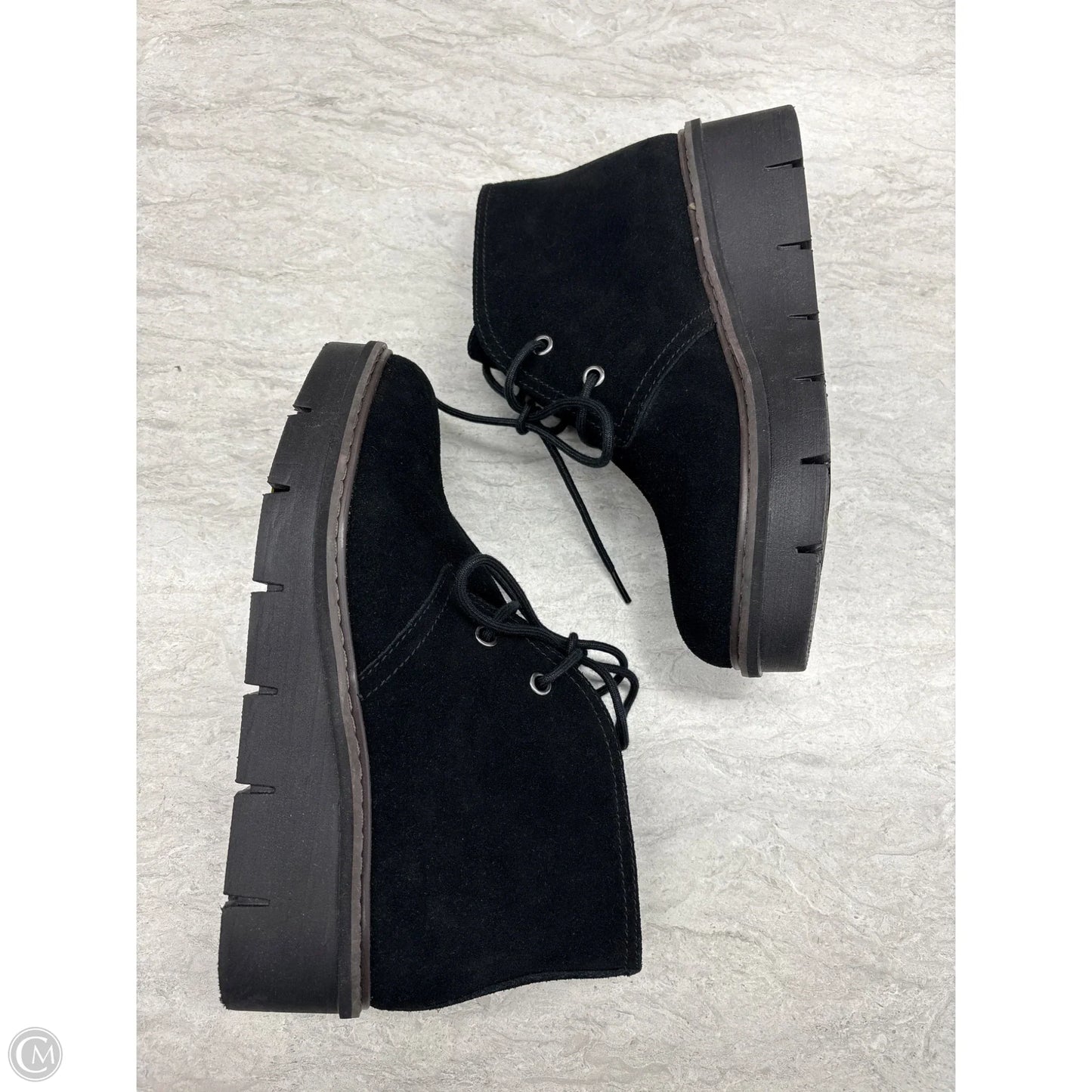 Boots Ankle Flats By Clarks In Black, Size: 6.5