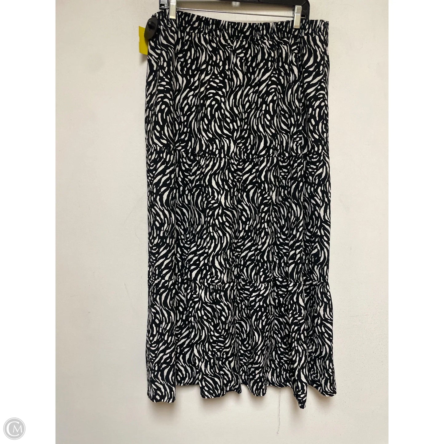 Skirt Maxi By Nine West In Black & White, Size: 16